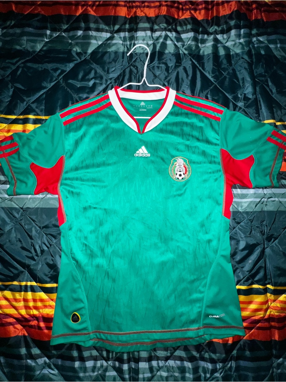 Adidas Mexico Green & Red Soccer Jersey
